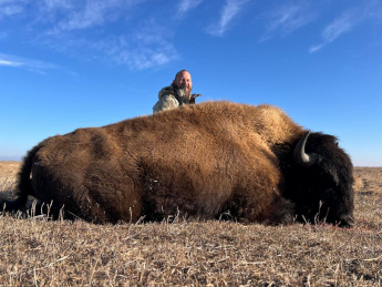 Father and Son Buffalo Hunting in South Dakota